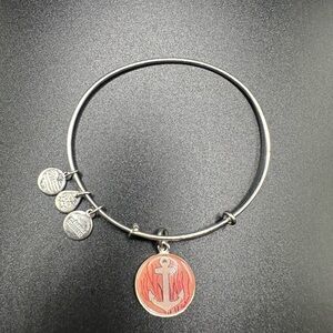 Alex & Ani bracelet with anchor charm in silver tone